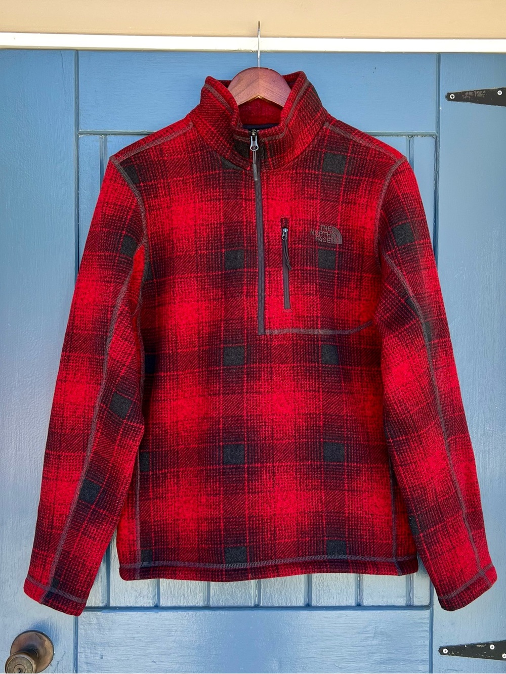 The North Face Red Black Plaid Gordon Lyons Fleece Men’s Size S